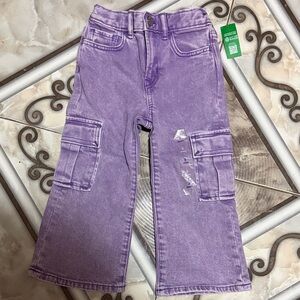 GAP Kids Purple Cargo Jeans